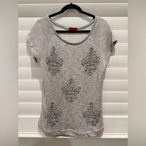 Saks Fifth Avenue RED - Gray Embellished Women's Top